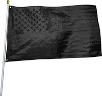 Embroidered Black American Flag Mud Jug
