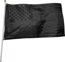 Embroidered Black American Flag Mud Jug