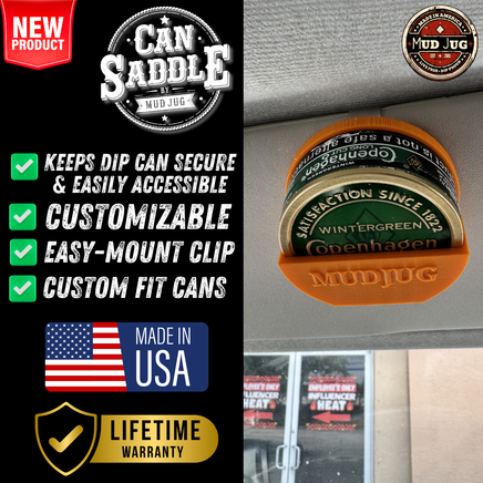 Can Saddle Blaze Orange Mud Jug