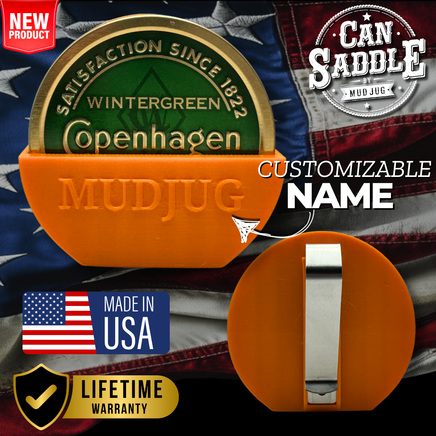 Can Saddle Blaze Orange Mud Jug