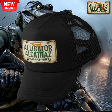Mud Jug© Alligator Alcatraz Trucker Hat Mud Jug