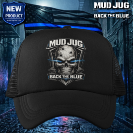 Mud Jug© Blue Line Valor Trucker Hat Mud Jug